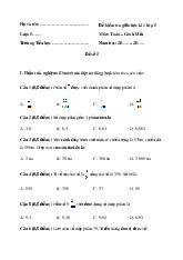 Đề thi giữa học kỳ 1 môn Toán lớp 5 năm học 2024 - 2025 | Bộ sách Cánh diều