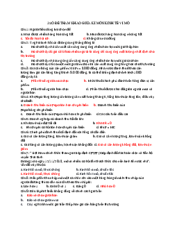 Một số đề tham khảo giữa kỳ kinh tế vi mô