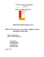 Dự báo giá của các công ty logistics trong thị trường kinh tế biến động | Môn Nhập môn trí tuệ nhân tạo - Đại học Bách Khoa Hà Nội