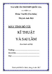 Kỹ thuật và sai lầm khi sử dụng máy tính bỏ túi trong giải toán – Đoàn Văn Bộ, Huỳnh Anh Kiệt