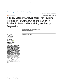 Báo cáo khoa học  "A policy Category Analysis Model for Toursim Promotion in China During the Covid-19 Pandemic Based on Data Mining and Binary Regression".