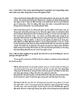 Đề cương ôn tập môn Chủ nghĩa xã hội khoa học
