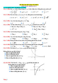 Bộ đề kiểm tra giữa học kỳ 2 Toán 11 Kết nối tri thức (có đáp án)
