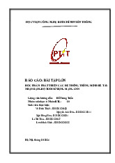 Báo cáo Nhận dạng độ tuổi sử dụng mạng CNN môn Phát triển hệ thống thông minh | Học viện Công Nghệ Bưu Chính Viễn Thông