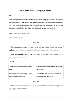 Giải Tiếng Anh 6 Unit 5: Language Focus 1 - Friends Plus