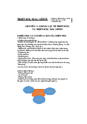 Tài liệu triết học Mác - Lênin | Trường đại học Điện Lực