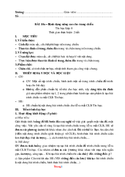 Giáo Án Hoc Kì 2 môn Tin học 8 -KNTT năm học 2023-2024