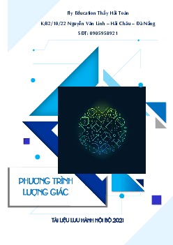 Chuyên đề hàm số lượng giác và phương trình lượng giác – Phạm Hùng Hải