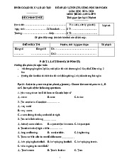 Đề khảo sát chất lượng học sinh giỏi năm học 2023-2024 môn Tiếng Anh lớp 9