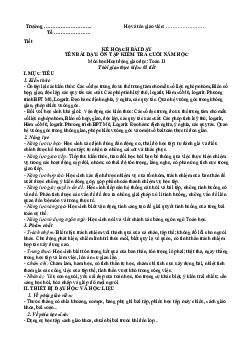 Ôn tập kiểm tra cuối năm | Giáo án Toán 11 Cánh diều