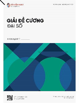 Đề cương đại số tuyến tính