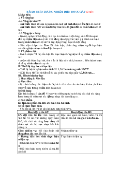 Giáo án KHTN 8 Kết nối tri thức bài 20 Hiện tượng nhiễm điện do cọ xát