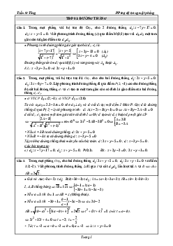 23 bài tập tọa độ phẳng có lời giải – phần đường thẳng – Trần Sĩ Tùng