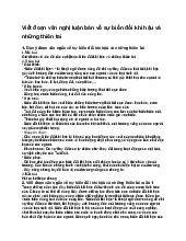 Viết đoạn văn nghị luận bàn về sự biến đổi khí hậu và những thiên tai - Ngữ văn 12