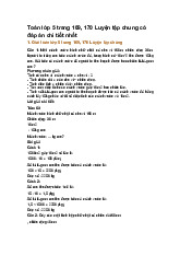 Toán lớp 5 trang 169, 170 Luyện tập chung có đáp án chi tiết nhất