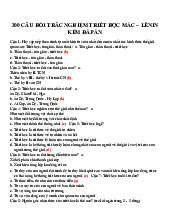 TOP 300 Câu hỏi trắc nghiệm Môn Triết học Mác - Lênin | Đại học Kinh Tế Quốc Dân