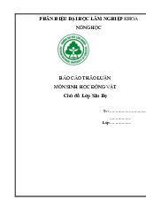 Bia tieu luan - sinh học sinh học động vật đại học năm nhất | Đại học Lâm nghiệp