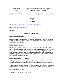 Luật giáo dục 2019