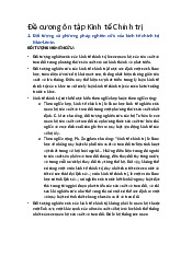 Đề cương ôn tập Môn Kinh tế chính trị Mac - Lenin | Trường Đại học Khoa học, Đại học Huế