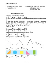 Đề cương giữa kỳ 1 Toán 6 năm 2025 – 2026 trường THCS Hòa Ninh – Lâm Đồng