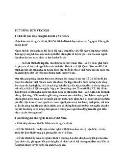 Tư tưởng Hồ Chí Minh về Chủ nghĩa xã hội | Đại học Thủy Lợi