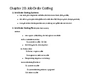 Chapter 20: Job Order Costing Overview and Journal Entries | Môn Managerial Accounting - Trường Đại học Quốc tế, Đại học Quốc gia Thành phố Hồ Chí Minh
