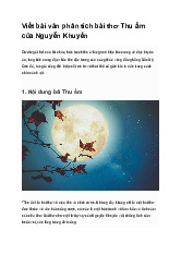 Viết bài văn phân tích bài thơ Thu ẩm của Nguyễn Khuyến | Văn mẫu 8