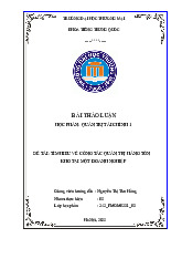 Tìm hiểu về công tác quản trị hàng tồn kho tại một doanh nghiệp và vận dụng phân tích quản trị hàng tồn kho tại doanh nghiệp WinMart giai đoạn 2021–2023 | Bài thảo luận quản trị tài chính