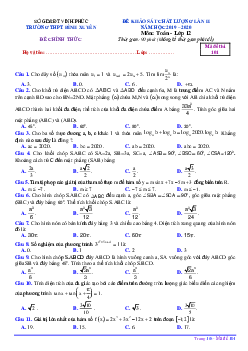 Đề khảo sát lần 2 Toán 12 năm 2019 – 2020 trường Bình Xuyên – Vĩnh Phúc
