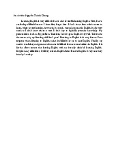 Đoạn văn về những khó khăn khi học tiếng Anh