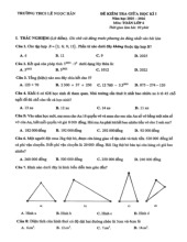 Đề giữa học kì 1 Toán 6 năm 2025 – 2026 trường THCS Lê Ngọc Hân – Hà Nội