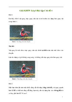 Giải KHTN 8: Bài tập Chủ đề 4 | Cánh diều