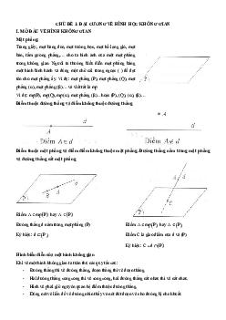 Chuyên đề trắc nghiệm đại cương về hình học không gian