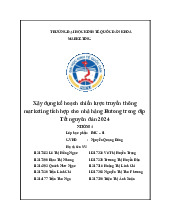 Xây dựng kế hoạch chiến lược truyền thông marketing tích hợp cho nhà hàng Hutong trong dịp Tết nguyên đán 2024 | Môn Truyền thông Marketing tích hợp - Đại học Kinh Tế Quốc Dân