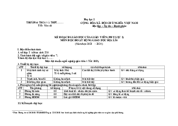 Kế hoạch giáo dục môn Địa lí 6 sách Kết nối tri thức với cuộc sống