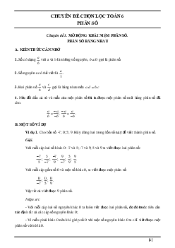 Chuyên đề phân số toán 6