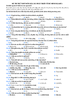 Đề thi thử THPT Quốc gia 2023 môn Hóa học bám sát đề minh họa - Đề 4 (có đáp án)