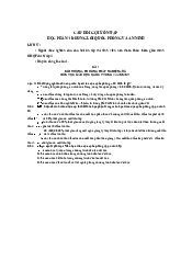 Câu hỏi gợi ý ôn tập học phần 1 đường lối quốc phòng môn Giáo dục quốc phòng và an ninh | Đại học Văn Lang