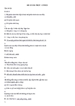 Đề cương Thực vật học - thực vật học | môn Tâm Lý học giáo dục | Đại học sư phạm Hà nội