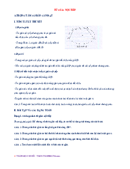 Chuyên đề tứ giác nội tiếp