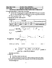 Bài tường trình về phương pháp chuẩn độ complexon | Báo cáo Hoá phân tích | Trường Đại học khoa học Tự nhiên
