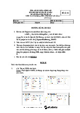 ĐỀ(2) THI KẾT THÚC HỌC PHẦN BỘ MÔN CÔNG NGHỆ PHẦN MỀM