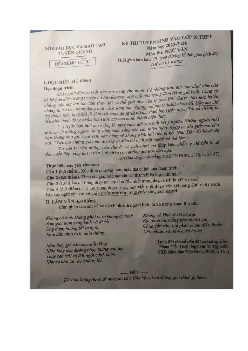 Đề thi vào 10 môn Ngữ văn năm 2023 - 2024 sở GD&ĐT Tuyên Quang