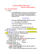 Cơ sở văn hoá Việt Nam | Lí thuyết Cơ sở văn hoá | Trường Đại học khoa học Tự nhiên