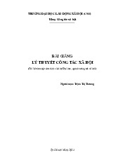 Bài giảng lý thuyết công tác xã hội | Trường Đại học Văn Lang