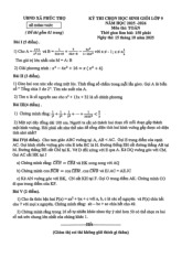 Đề chọn học sinh giỏi Toán 9 năm 2025 – 2026 xã Phúc Thọ – Hà Nội