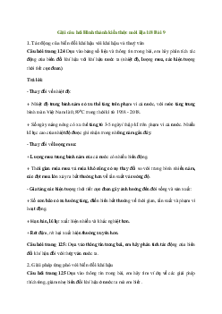 Địa lí 8 Bài 9: Tác động của biến đổi khí hậu đối với khí hậu và thủy văn Việt Nam - Chân trời sáng tạo