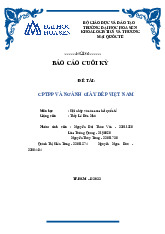 Báo cáo Cuối Kỳ Về CPTPP Và Ngành Giày Dép Việt Nam | Hội nhập và các cam kết quốc tế