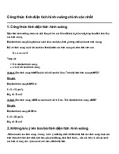 Công thức tính diện tích hình vuông chính xác nhất