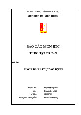 Báo cáo Thực tập Cơ bản: Mạch Đa hài Tự Dao động | Thực tập cơ bản | Trường Đại học Bách khoa Hà Nội